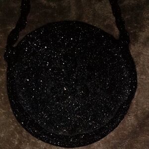 Elegant Black Beaded Women's Bag